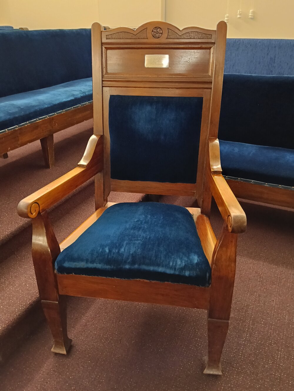 Memorial chair for Major David Grant