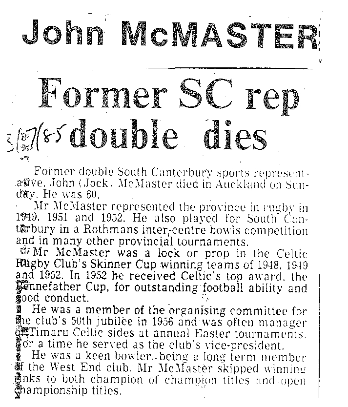 Obituary: John McMaster, Former SC rep double dies
