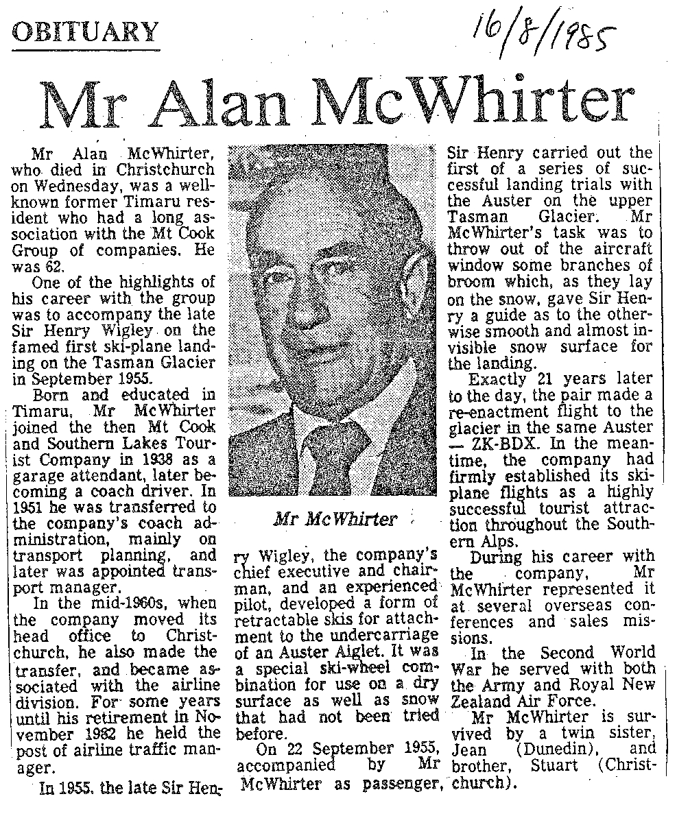 Obituary: Mr Alan McWhirter