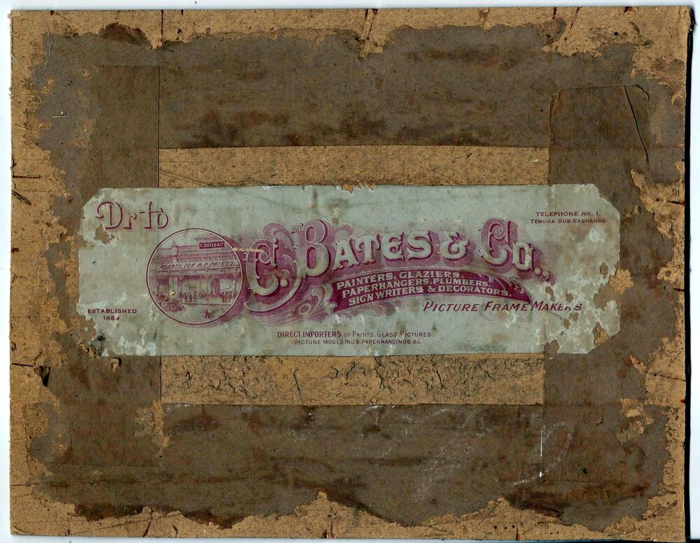 Business Label for C Bates &amp; Co Temuka