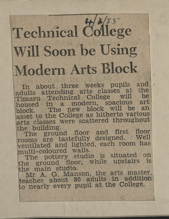 Technical College Will Soon be Using Modern Arts Block