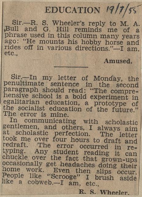 Letter to the Editor: Education