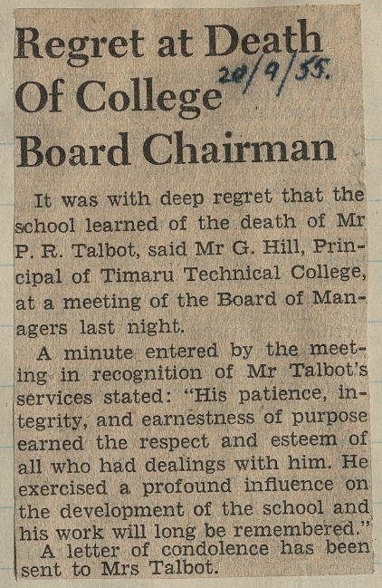 Regret at Death of College Board Chairman