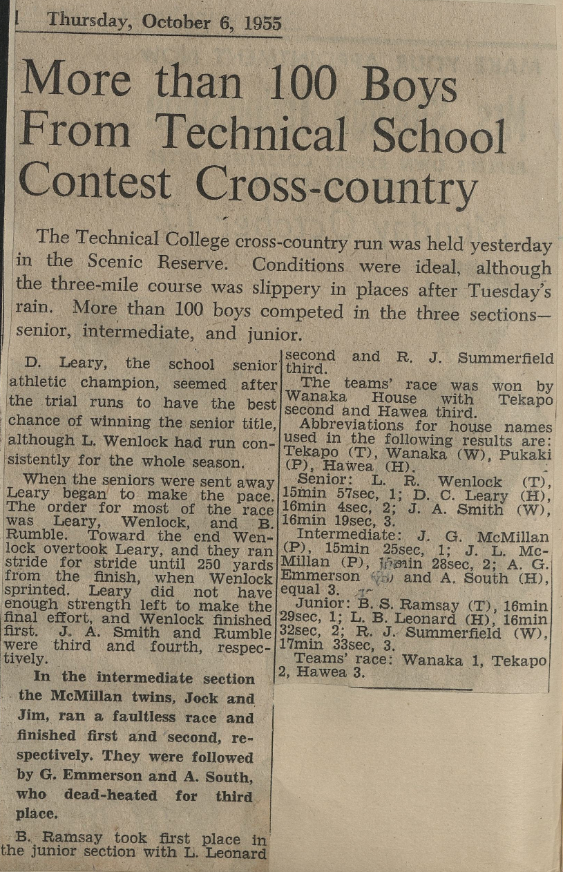 More than 100 Boys From Technical School Contest Cross-country