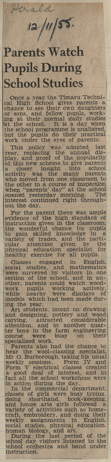 Parents Watch Pupils During School Studies