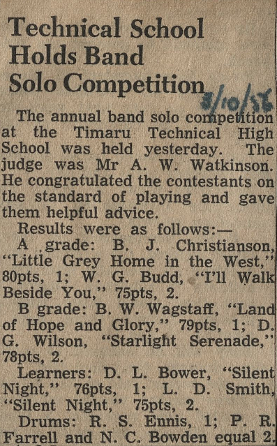 Technical School Holds Band Solo Competition