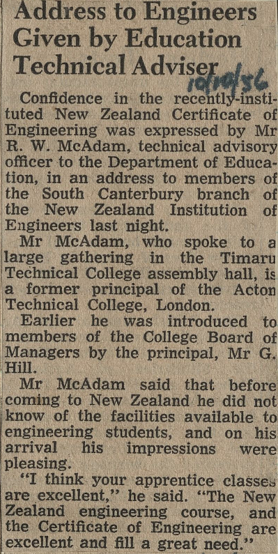 Address to Engineers Given by Education Technical Adviser