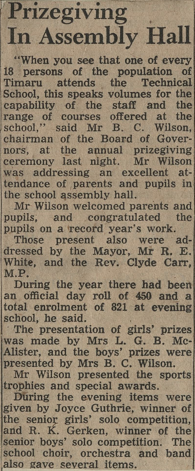 Prizegiving In Assembly Hall