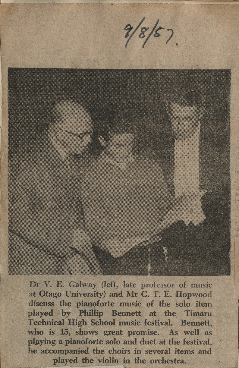 Dr Galway and Mr Hopwood discuss the pianoforte music played by Phillip Bennett