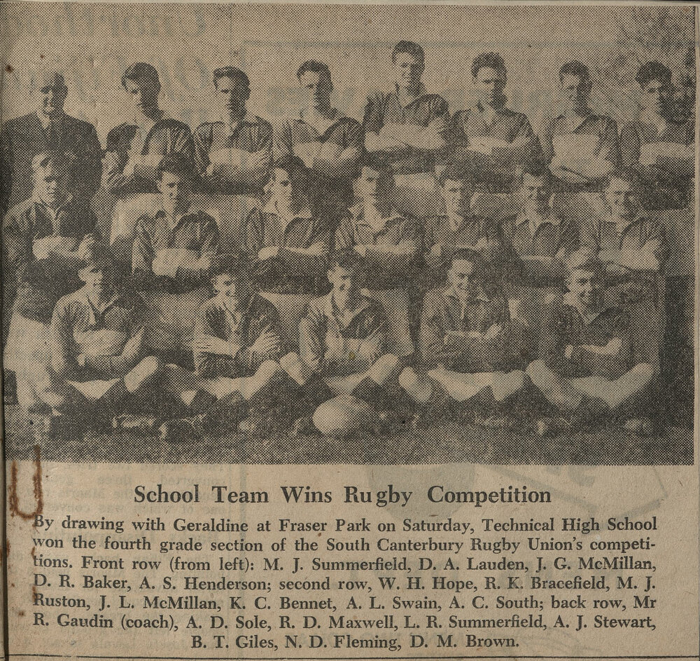 School Team Wins Rugby Competition