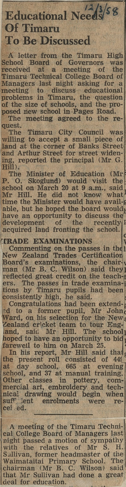Educational Needs of Timaru To Be Discussed