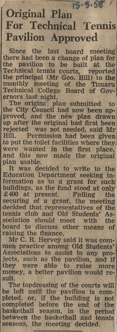 Original Plan For Technical Tennis Pavilion Approved