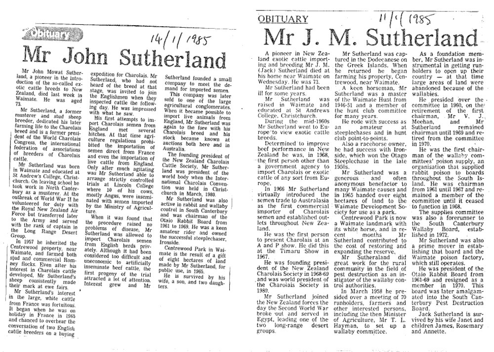 Obituary: Mr John Sutherland