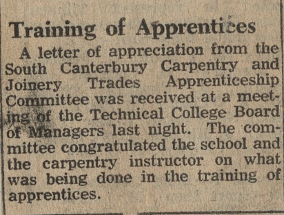 Training of Apprentices