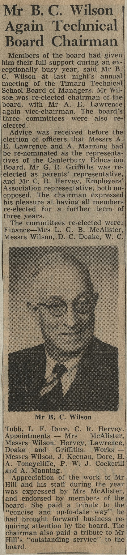 Mr B C Wilson Again Technical Board Chairman