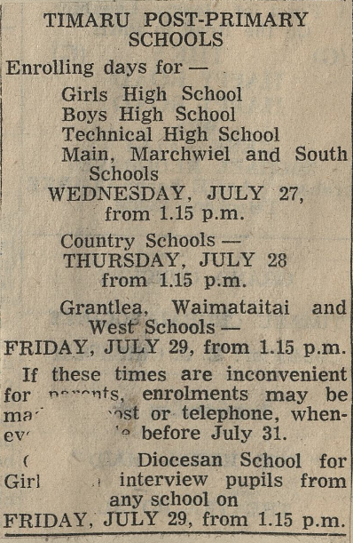 Timaru Post-Primary Schools