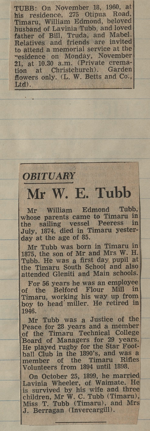 Obituary: Mr W E Tubb