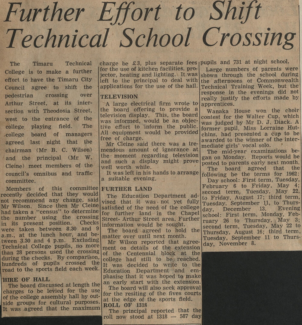 Further Effort to Shift Technical School Crossing