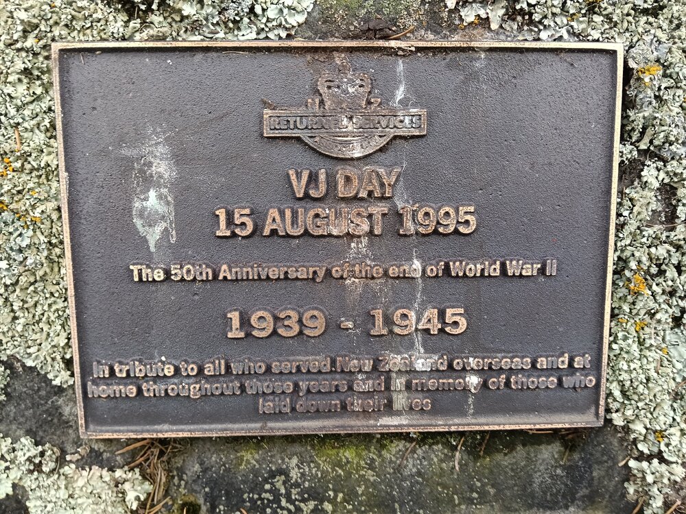 Fairlie VJ Day Plaque