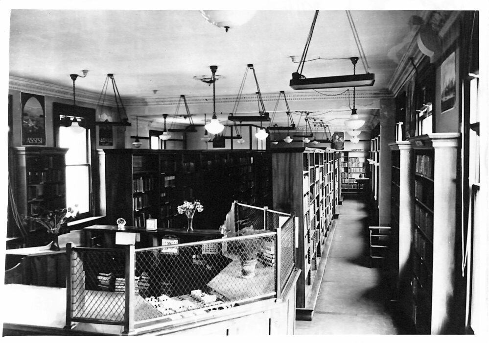 Interior of the Public Library 1940 | Aoraki Heritage Collection