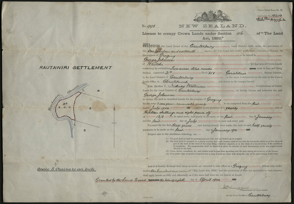 Rautawiri Settlement License to Occupy