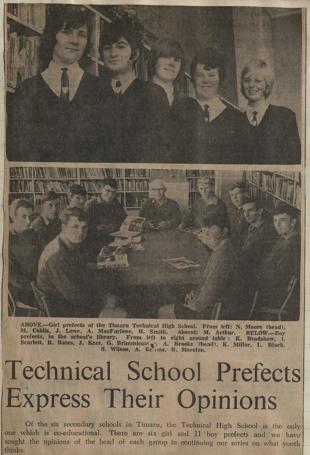 Technical School Prefects Express Their Opinions