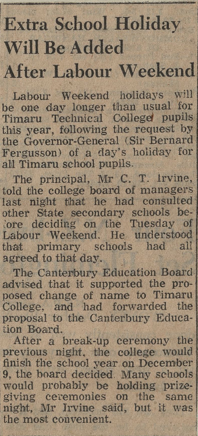 Extra School Holiday Will Be Added After Labour Weekend
