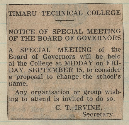 Timaru Technical College