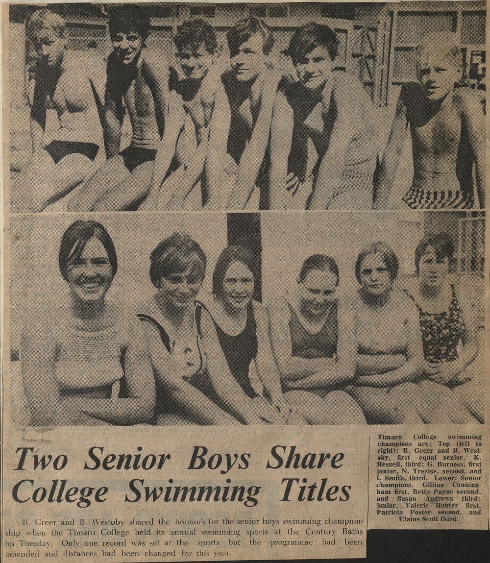 Two Senior Boys Share College Swiming Titles