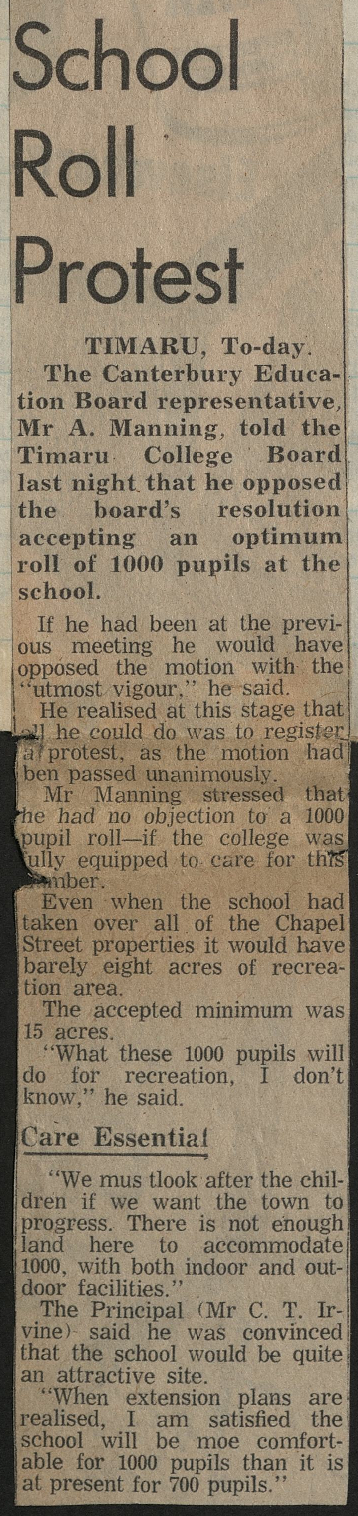 School Roll Protest