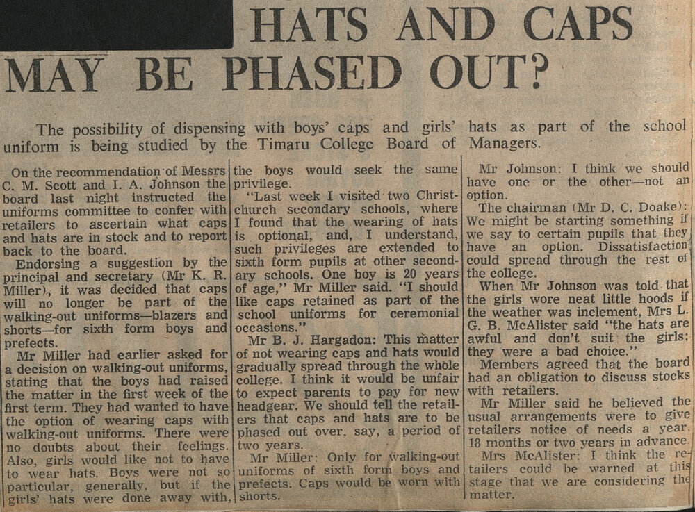 College Hats And Caps May be Phased Out?