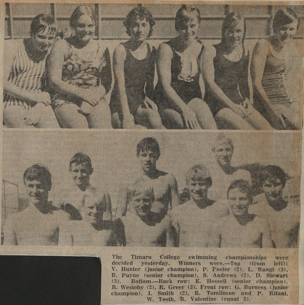 Timaru College swimming championships