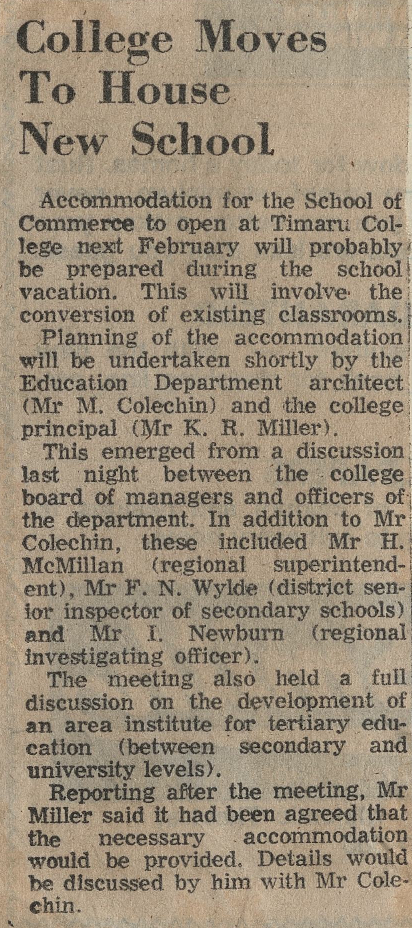 College Moves To House New School