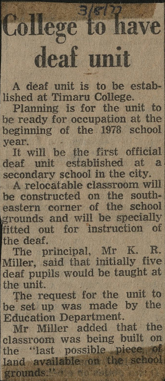 College to have deaf unit
