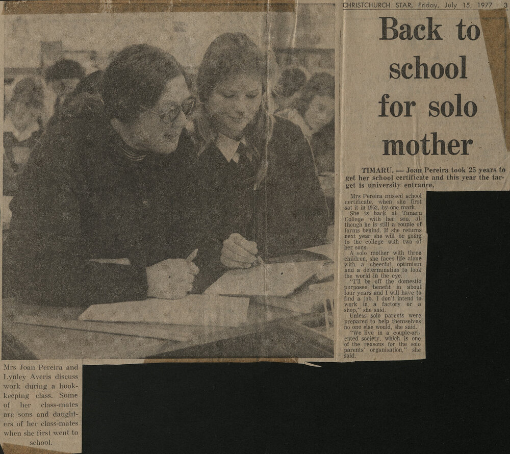 Back to school for solo mother