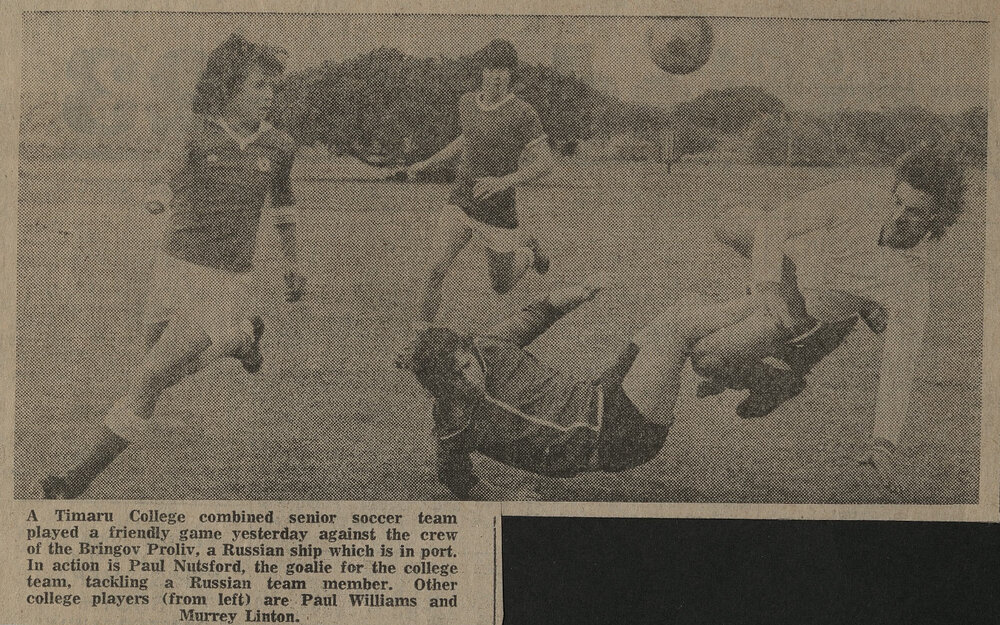 A Timaru College combined senior soccer team