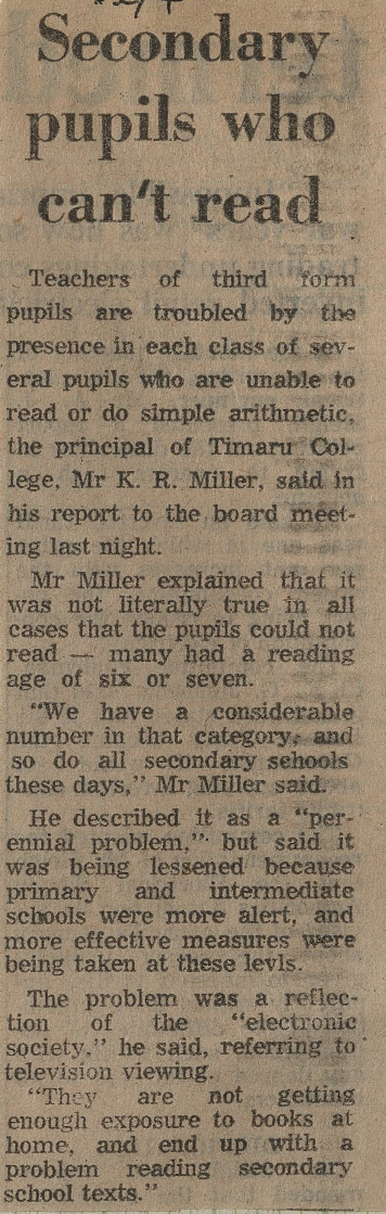 Secondary pupils who can't read