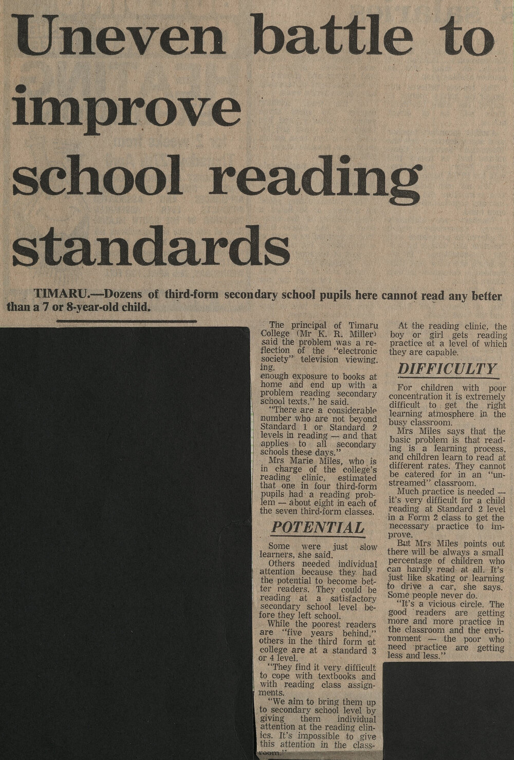 Uneven battle to improve school reading standards