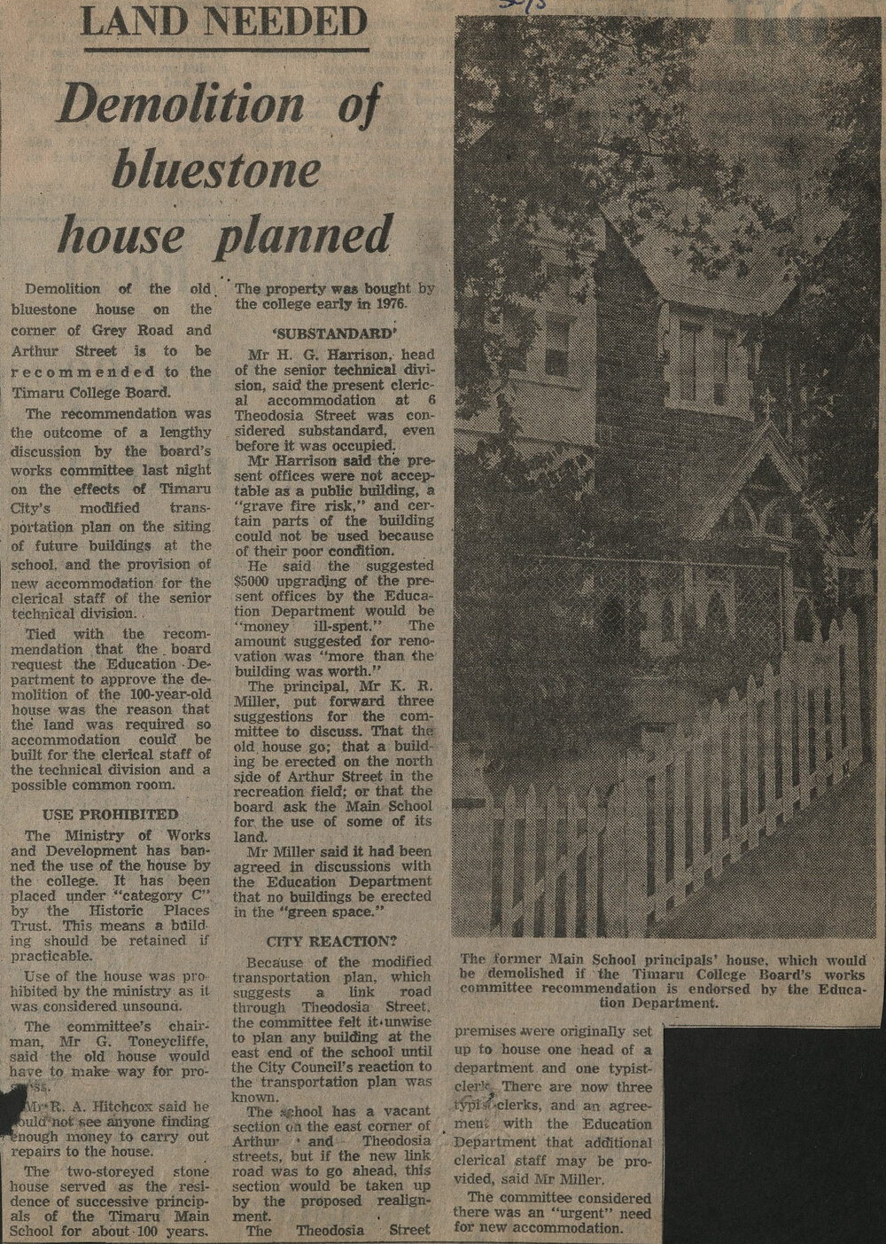 Land needed: Demolition of Bluestone house planned