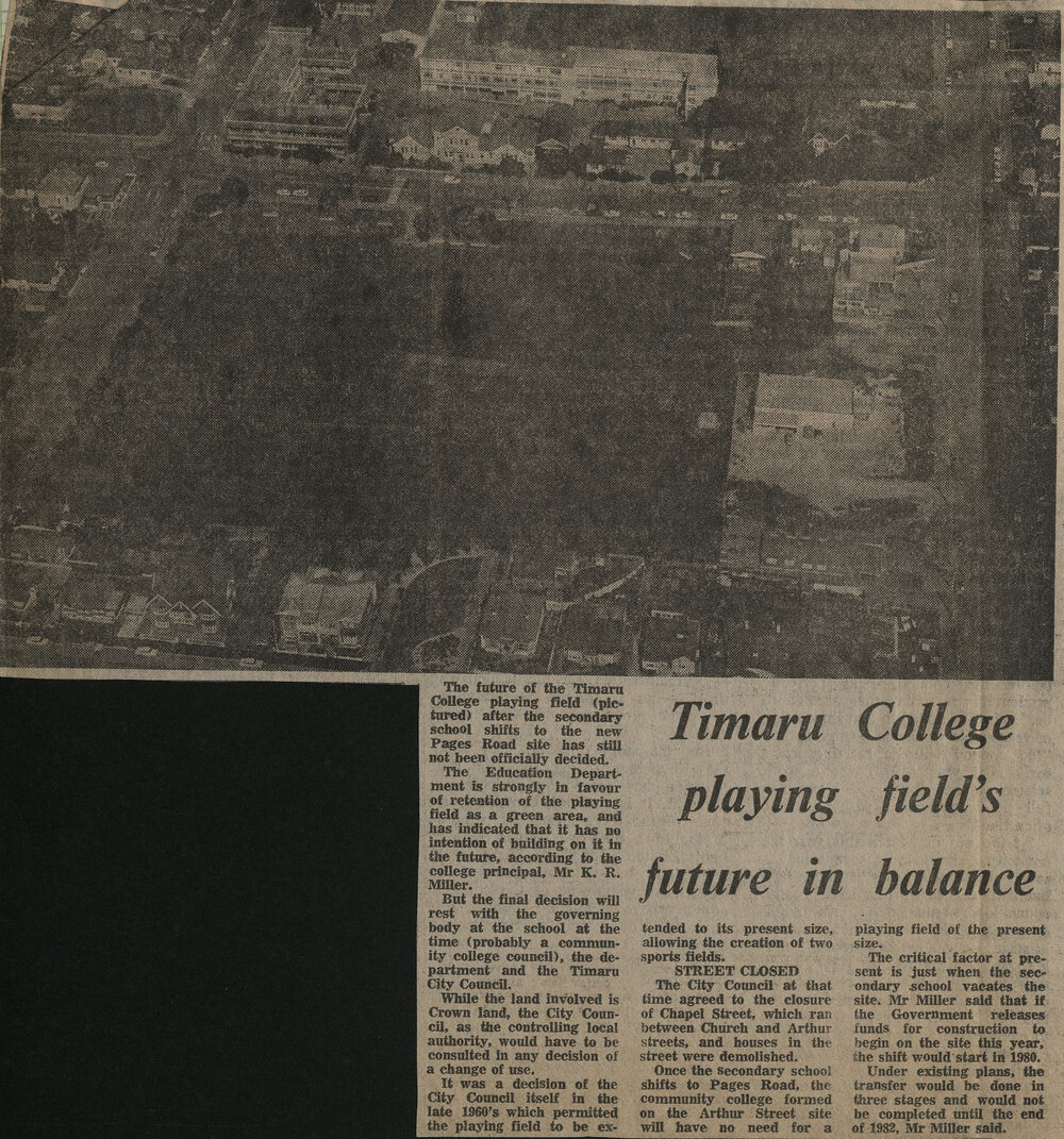 Timaru College playing field's future in balance