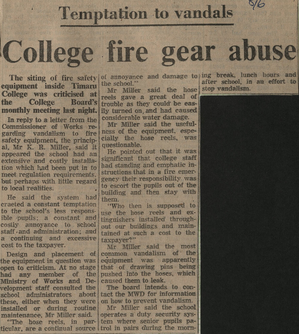 Temptation to vandals: College fire gear abuse