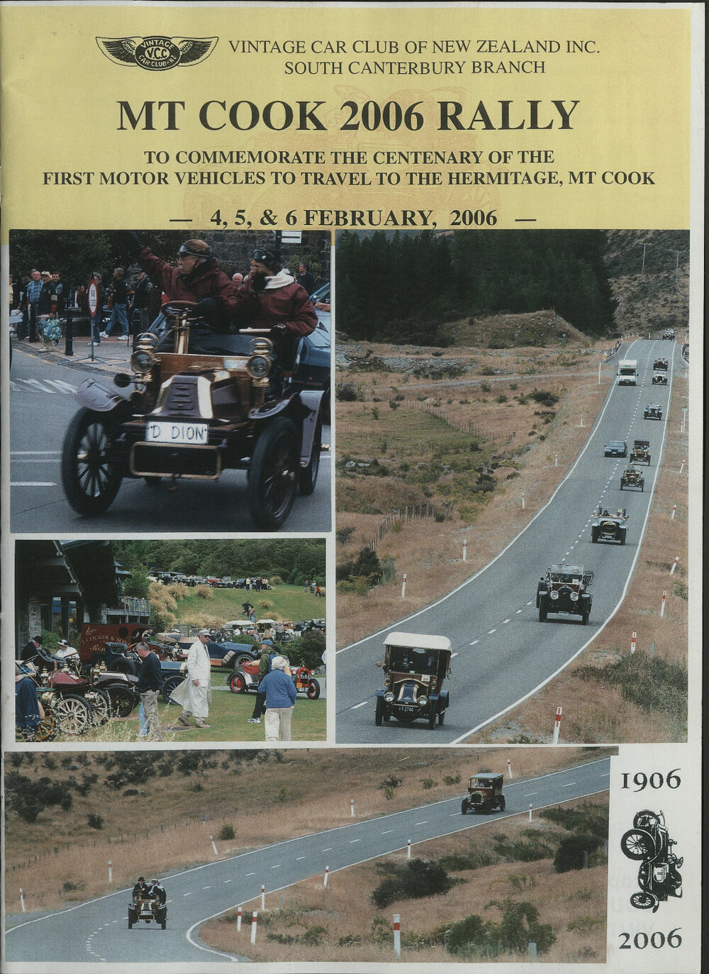 SC Vintage Car Club Mt Cook Rally 2006 souvenir programme