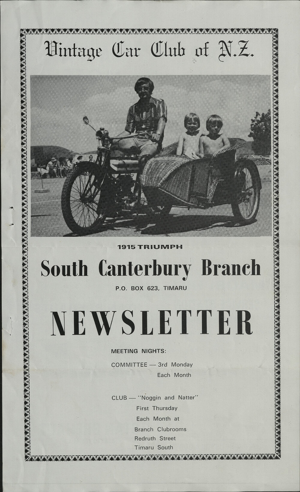 Nov 1980 Vintage Car Club of NZ South Canterbury Branch newsletter 