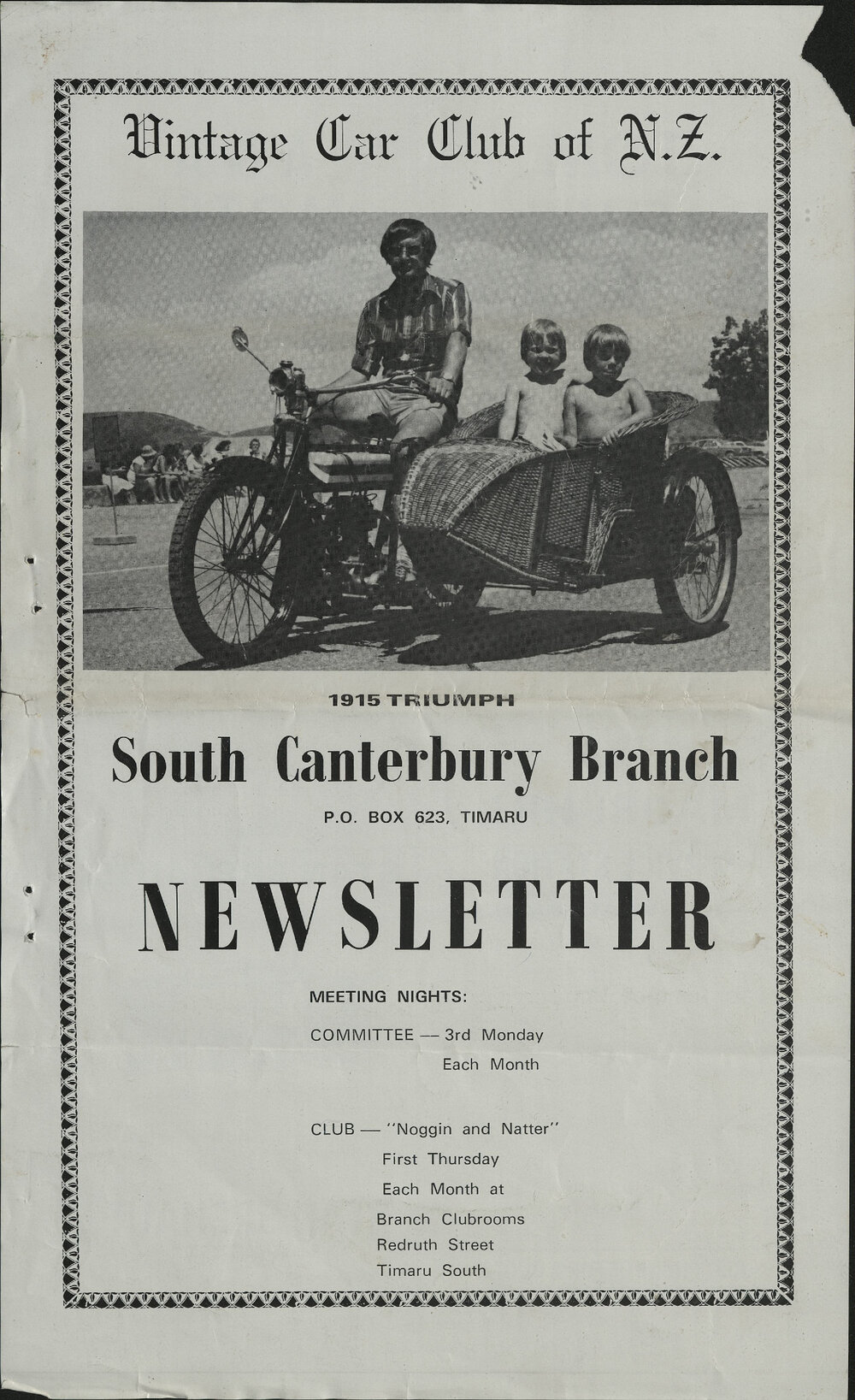 Aug 1981 Vintage Car Club of NZ South Canterbury Branch newsletter 
