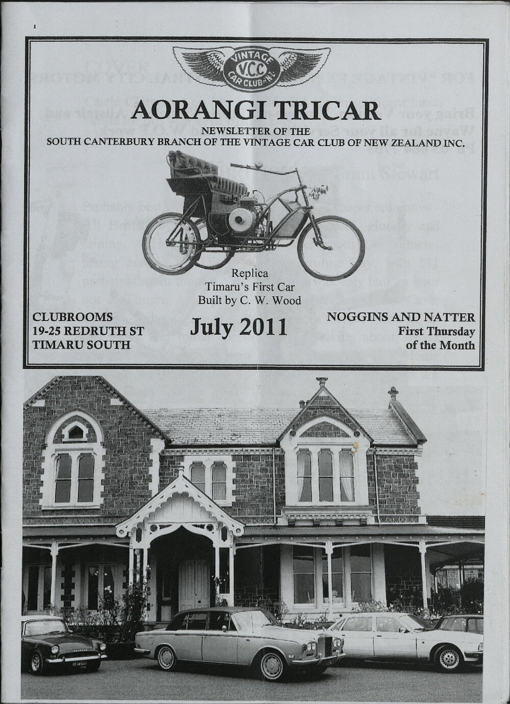 Jul 2011 Aorangi Tricar newsletter 