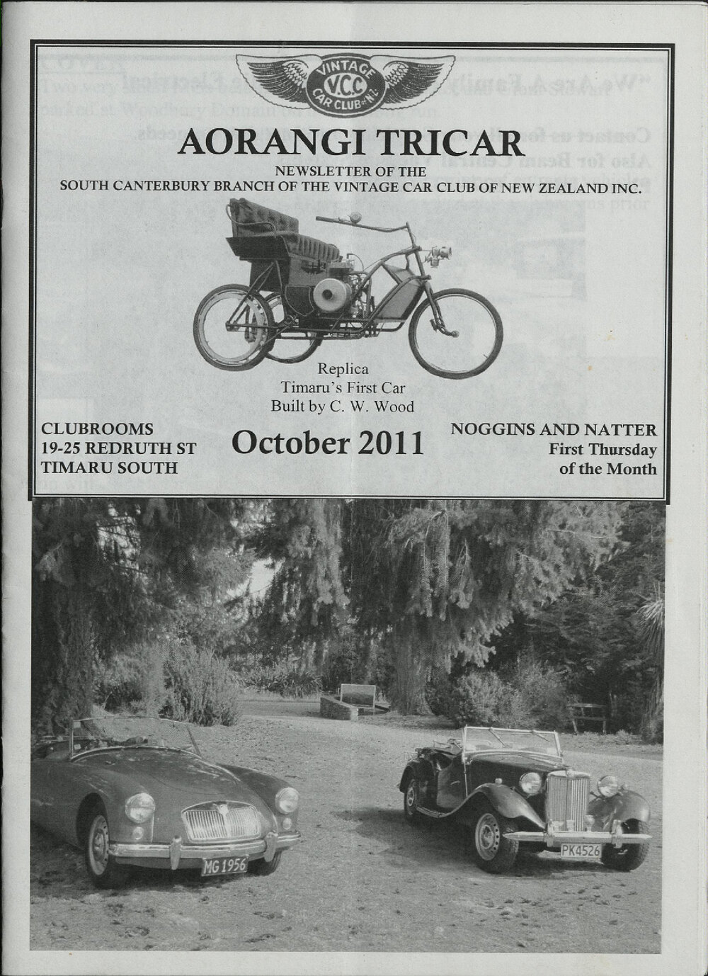 Oct 2011 Aorangi Tricar newsletter 