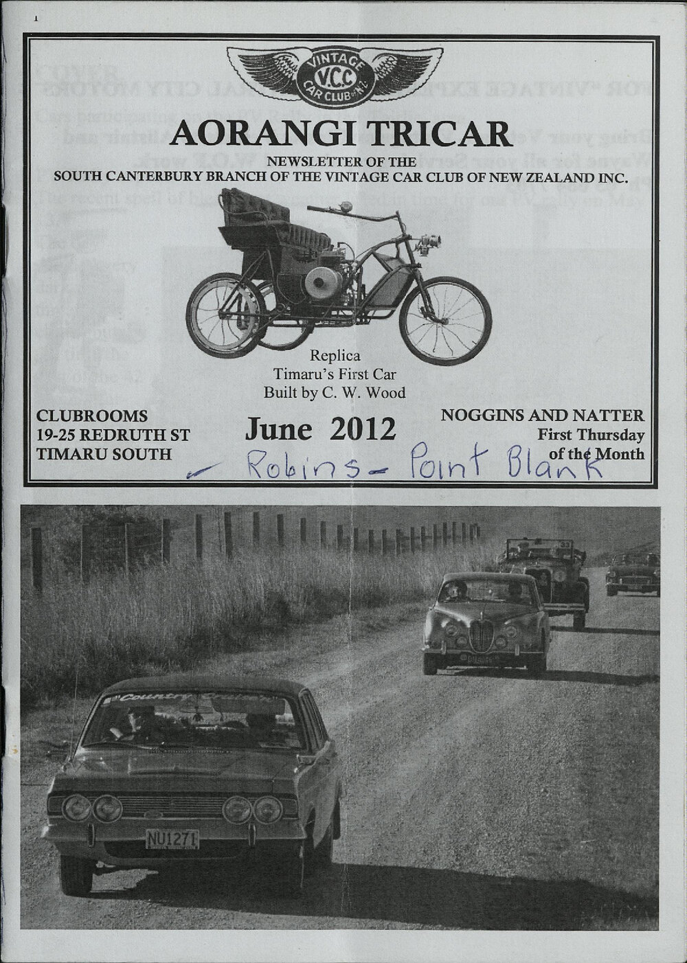 Jun 2012 Aorangi Tricar newsletter 