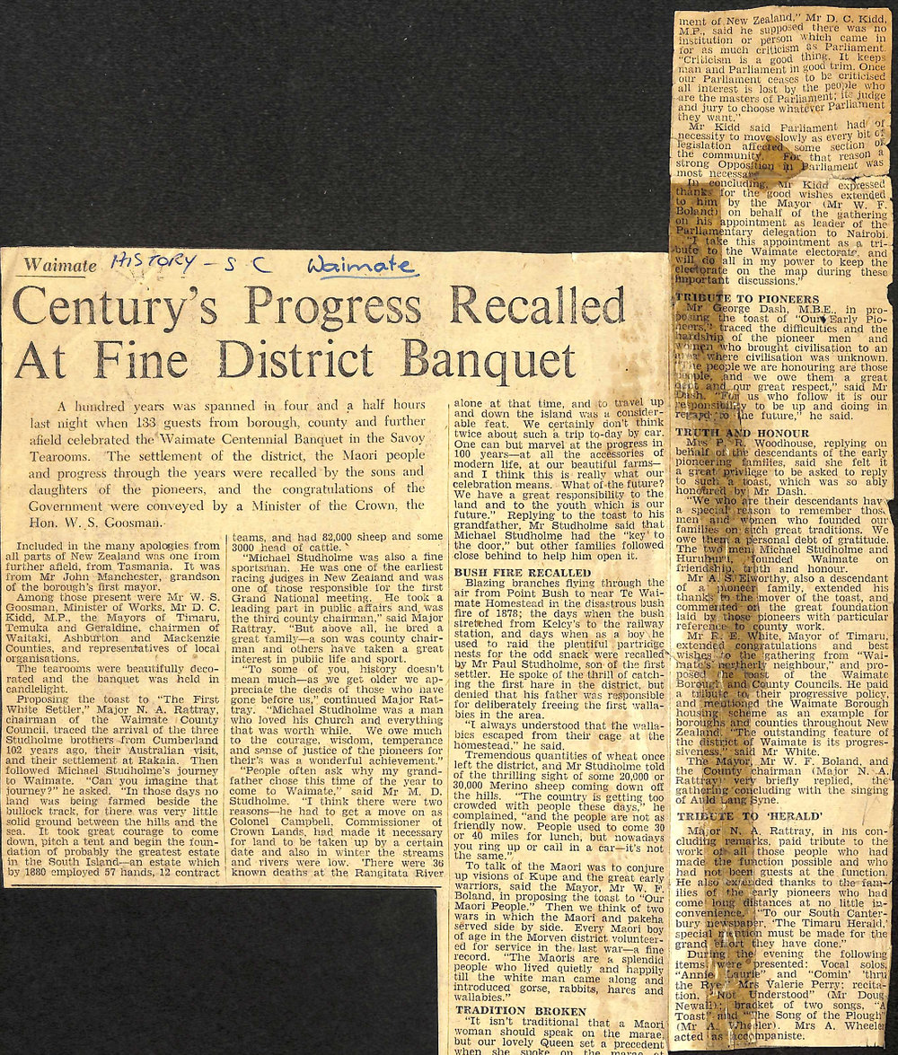 Century's Progress Recalled At Fine District Banquet