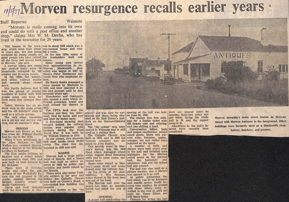 Morven resurgence recalls earlier years