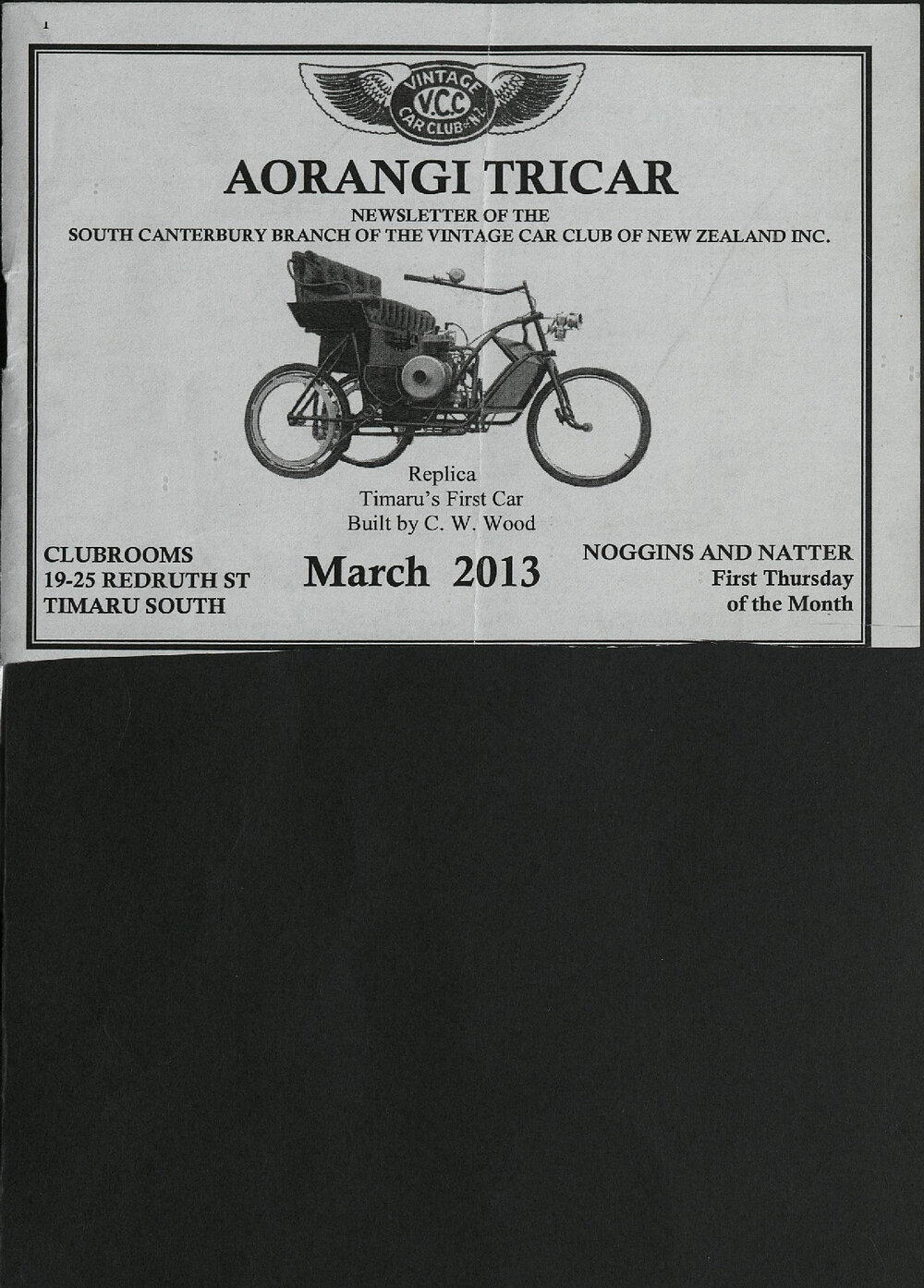 Mar 2013 Aorangi Tricar newsletter 